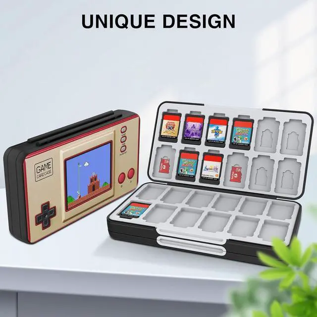 Alt view image 6 of 7 - HEIYING Game Card Case for Nintendo Switch & OLED,Customized Pattern Switch Lite Game Storage Case with 48 Games Cards Slots and 24 Micro SD Cards Slots