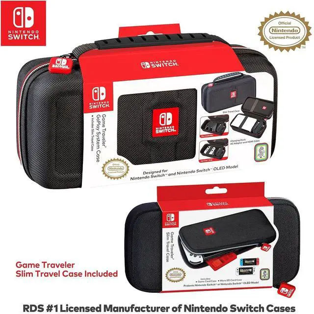 Alt view image 2 of 6 - Game Traveler Nintendo Switch Go Play System Case - Switch Case for Switch OLED, or Switch, 2 Cases-In-One, Allows You To Travel With Your Full System or Just the Slim Switch Case, Licensed by