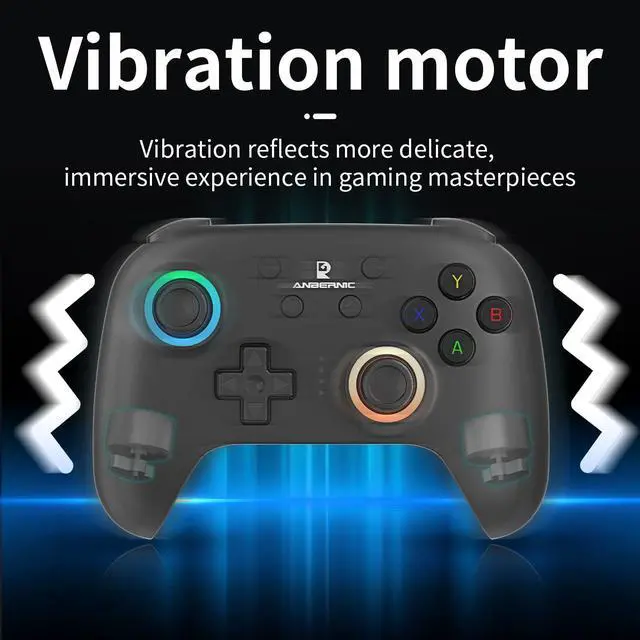 Alt view image 4 of 7 - Doriteney RG P01 Wireless Gaming Controller Compatible with Switch Game Controllers RG P01 2.4G Controller Gamepad for Bluetooth/PC/Steam/iOS/Android/Switch Hall Effect RGB Lights