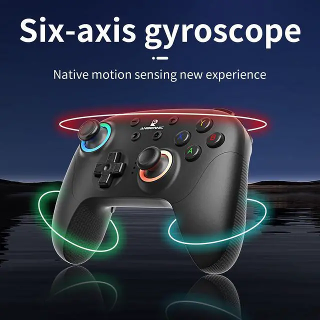 Alt view image 6 of 7 - Doriteney RG P01 Wireless Gaming Controller Compatible with Switch Game Controllers RG P01 2.4G Controller Gamepad for Bluetooth/PC/Steam/iOS/Android/Switch Hall Effect RGB Lights