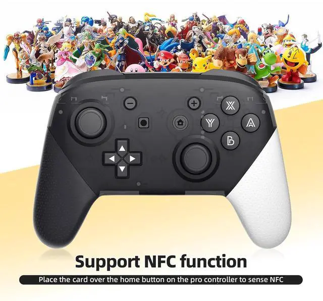 Alt view image 2 of 7 - Switch Pro Controller, Wireless Switch Controllers with Carrying Storage Case, Upgraded Gamepad Switch Remote Replacement for Switch Controller, Support NFC/Dual Vibration/Screenshot/Wake-up Function