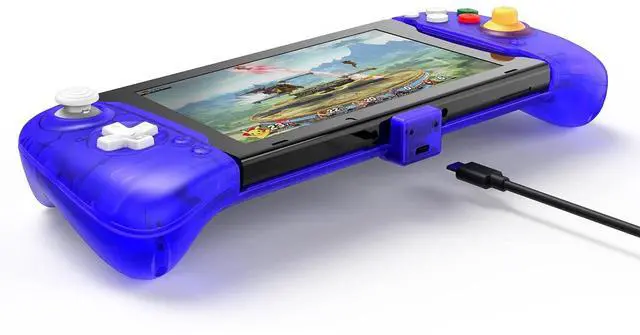 Alt view image 3 of 7 - RETROFLAG Handheld Controller Compatible with Nintendo Switch LCD/Switch OLED, One-Piece Joypad, Plug and Play Motion Control and Dual Motor Vibration and PD Fast Charge