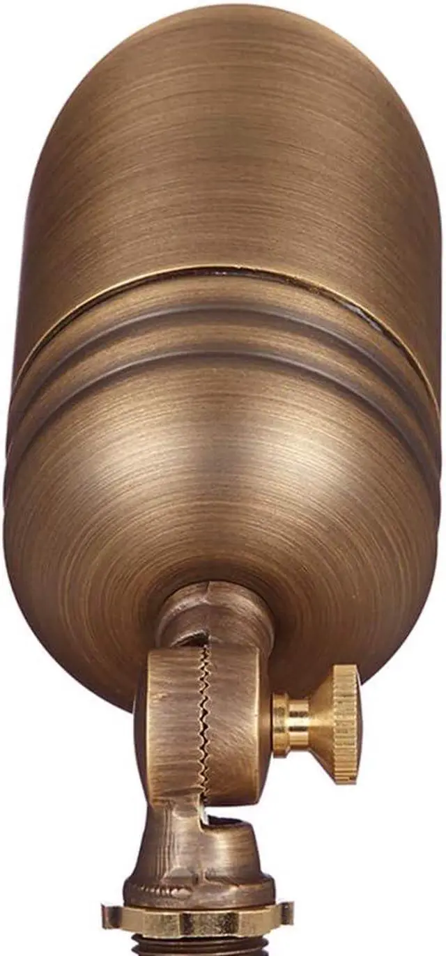 Alt view image 5 of 7 - VOLT Fat Boy 12V Brass Outdoor Spotlight (Bronze) for Low Voltage Landscape Lighting of Yard, Lawn, Garden, Patio, Trees & House