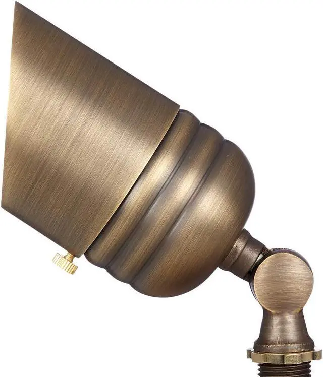Alt view image 6 of 7 - VOLT Fat Boy 12V Brass Outdoor Spotlight (Bronze) for Low Voltage Landscape Lighting of Yard, Lawn, Garden, Patio, Trees & House