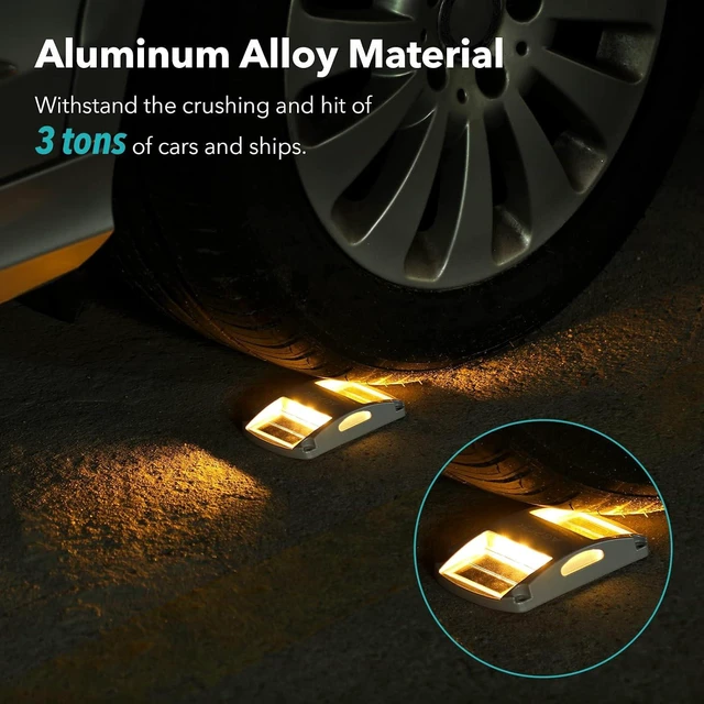 Alt view image 4 of 7 - 12 Pack Waterproof Solar Driveway Lights for Outdoor Deck, Dock & Marine