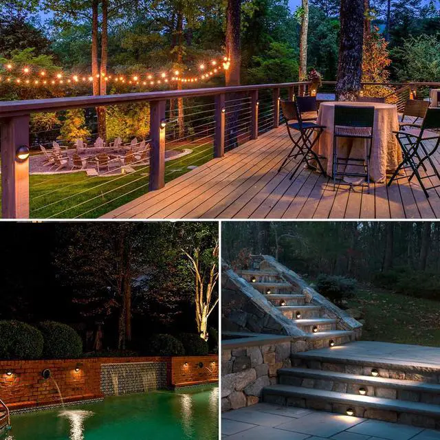 Alt view image 6 of 7 - SUNVIE 5W LED Low Voltage Deck Lights, 12-24V Step Lights Outdoor with Fastlock2 Wire Connectors, Low Voltage Landscape Lighting 3000K Warm White Deck Stair Light Waterproof for Fence Post, 6 Pack