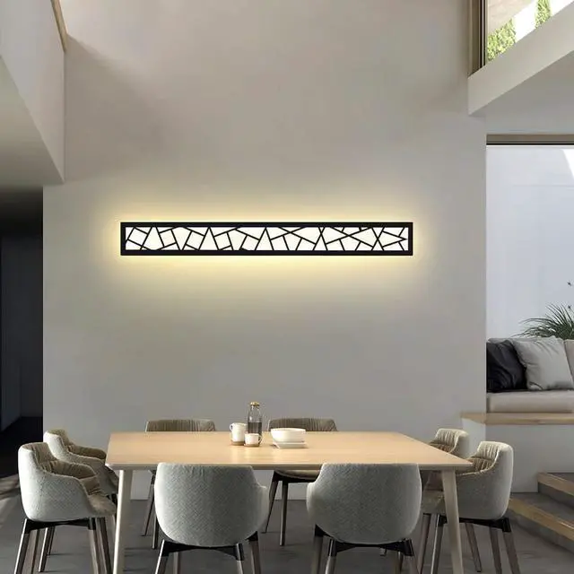 Alt view image 5 of 7 - Outdoor Wall Lights 45.3inch Modern Outdoor Wall Sconce LED Long Wall Sconces Black Front Porch Light Waterproof Led Wall Light IP67 3000K Exterior Lighting fixtures