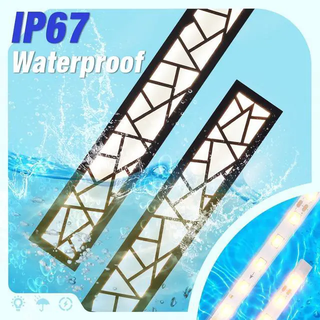 Alt view image 6 of 7 - Outdoor Wall Lights 45.3inch Modern Outdoor Wall Sconce LED Long Wall Sconces Black Front Porch Light Waterproof Led Wall Light IP67 3000K Exterior Lighting fixtures