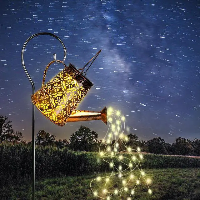 Main image of Solar Watering Can Lights with Cascading Lights,Solar Lantern Light Outdoor,Large Hanging Solar Powered Lantern Outdoor,Garden Porch Patio Yard Decor,Gardening Gifts for Women