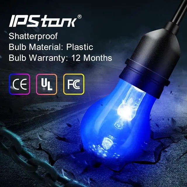 Alt view image 7 of 7 - 48FT Outdoor RGB String Lights, 16 Shatterproof Edison Bulbs, Dimmable Color Changing Patio Lights with Remote Control. Perfect for Bistro Commercial LED Decorative Lighting