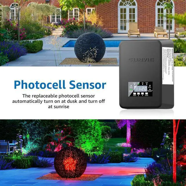 Alt view image 4 of 7 - SUNVIE 12 Pack RGBW Color Changing Landscape Lights with 300W Low Voltage Landscape Transformer 12-24V LED Landscape Lighting Kit Waterproof Multicolor Spotlights for Christmas House Yard Tree Garden