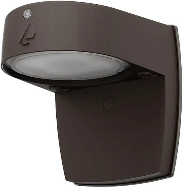 Alt view image 4 of 5 - Lithonia Lighting LED Wall Pack Outdoor Light Fixture, Wall Sconce for Doorways and Garages, 3-in-1 Switchable White Light, 3 Diffuser Options, Dusk to Dawn Photocell, 120V, Bronze