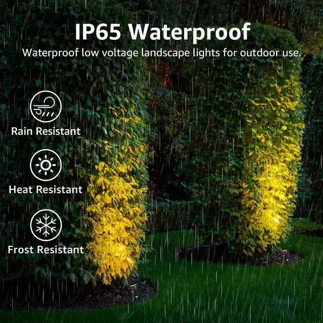 Alt view image 3 of 7 - SUNVIE 3W Low Voltage Landscape Lighting LED Landscape Spotlights with Connectors Waterproof Low Voltage Landscape Lights 3000K Warm White Uplights Outdoor Spot Lights for Yard Garden House, 4 Pack