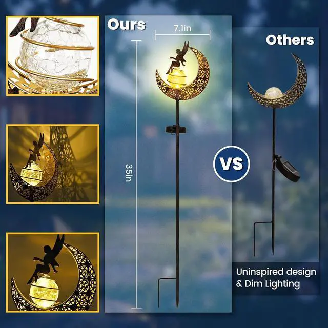 Alt view image 3 of 7 - Solar Fairy Lights Outdoor Waterproof, Garden Decor for Outside