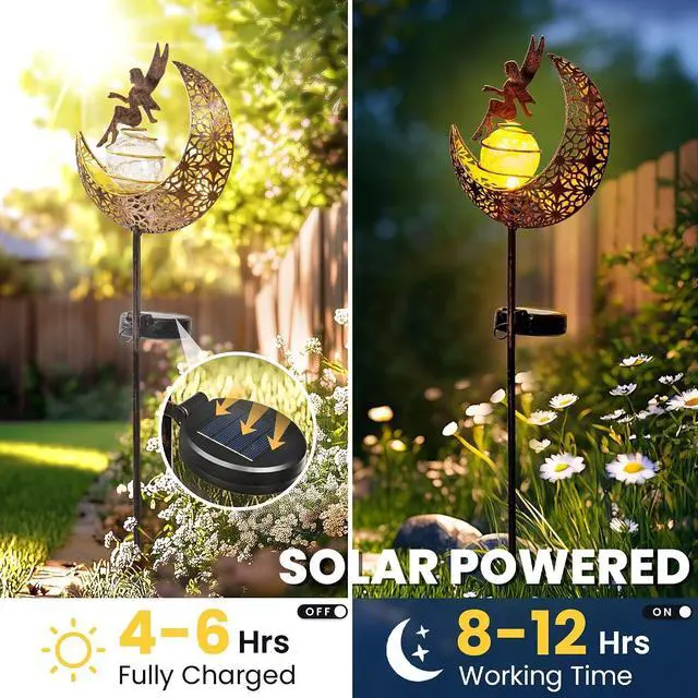 Alt view image 6 of 7 - Solar Fairy Lights Outdoor Waterproof, Garden Decor for Outside