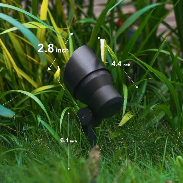 Alt view image 7 of 7 - GOODSMANN Low Voltage Landscape Flood Lights 8PK Kit 3W LED 200 Lumen Outdoor Spotlights 3000K Warm White Replaceable LED Outside Hardwired Lighting with Metal Stakes Cable Connectors Replaceable