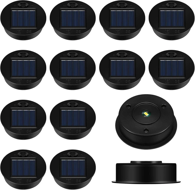 Main image of Waterproof Solar Light Replacement Tops, 2.76 in LED Panel, 12 Pack