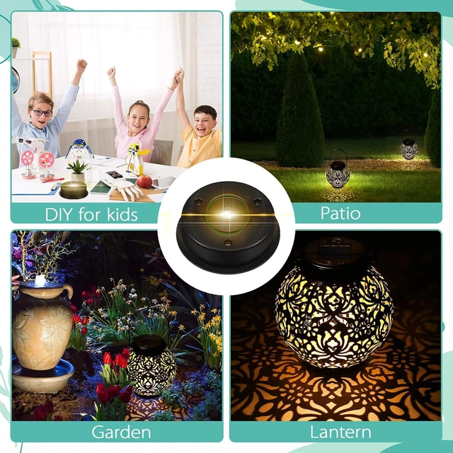 Alt view image 7 of 7 - Waterproof Solar Light Replacement Tops, 2.76 in LED Panel, 12 Pack