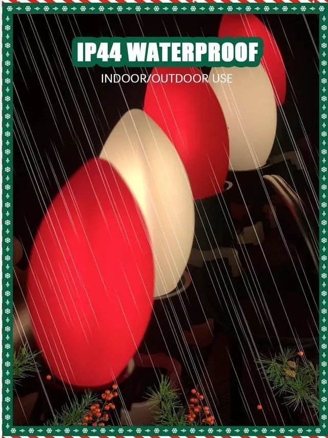 Alt view image 3 of 7 - SUNSGNE C9 LED Christmas Lights Outdoor, 25ft Vintage Christmas Lights with 27 LED Red White Plastic Bulbs(2 Spare) for Patio Home House Balcony Xmas Decor, Green Wire