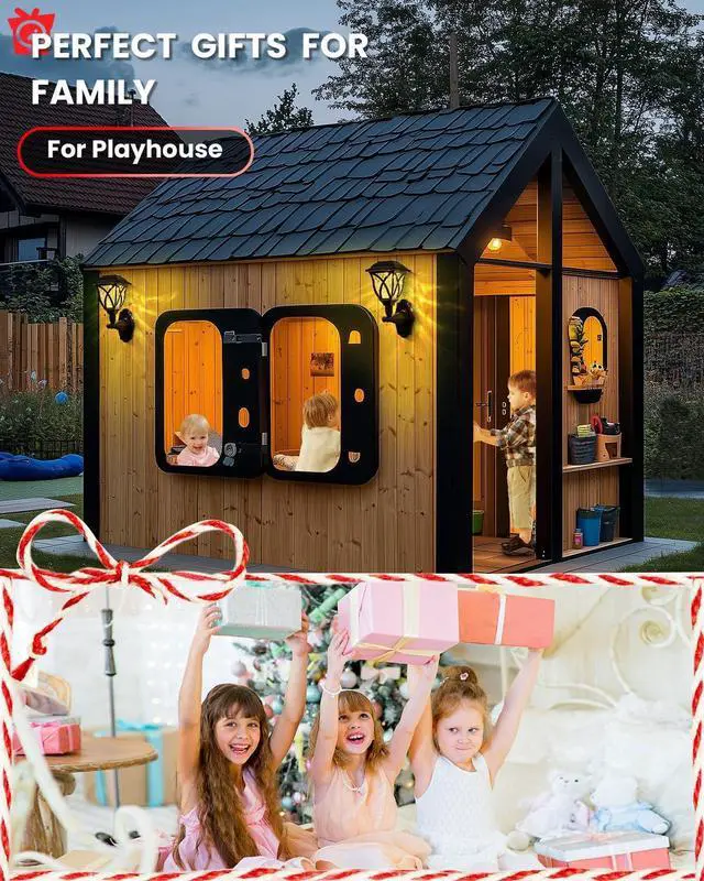 Alt view image 2 of 7 - TISEJOY Solar Wall Lantern Outdoor Playhouse Light, Playhouse Accessories
