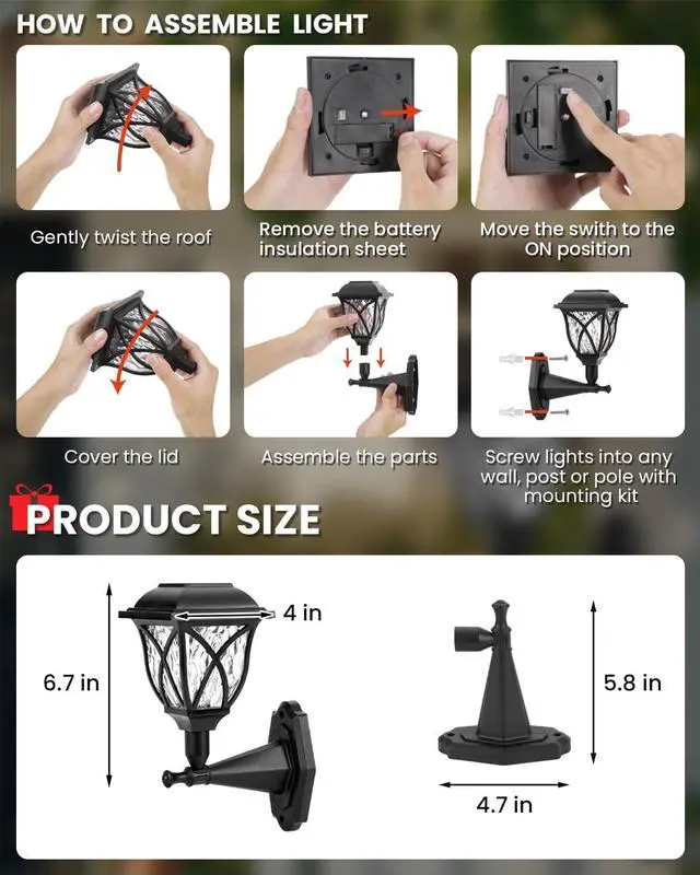 Alt view image 6 of 7 - TISEJOY Solar Wall Lantern Outdoor Playhouse Light, Playhouse Accessories