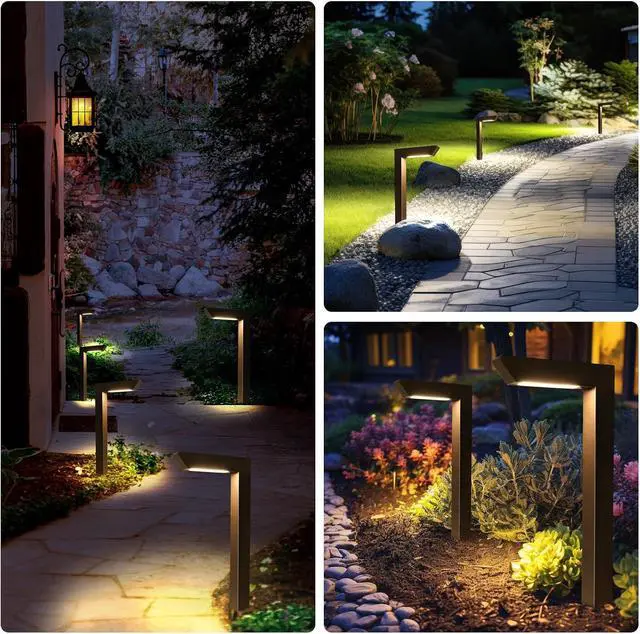 Alt view image 7 of 7 - Energetic 3CCT Low Voltage Landscape Lights, 5W 200LM IP65 Waterproof LED Pathway Lights, 50000 Hrs, Outdoor Landscape Lighting, Square Modern Side Lit, Die-cast Aluminum Housing, ETL Listed, 6 Pack