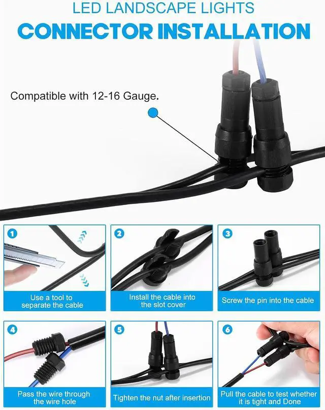 Alt view image 7 of 7 - 12W RGBW Color Changing Landscape Lights - Low Voltage LED Landscape Lighting, Remote Control Spotlight Outdoor Waterproof Garden Pathway Halloween Christmas Spot Lights, 4 Pack with Connector