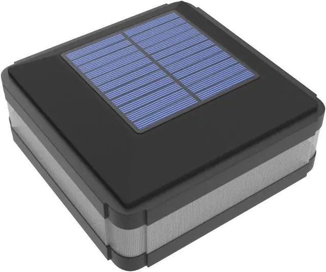 Alt view image 4 of 7 - Solar Post Cap Lights 160 Lumen, 4x4 Post Solar Lights Fits 4x4 5x5 6x6 Wooden Posts, Deck Fence Post Solar Lights Waterproof, Outdoor Post Lights for Porch Patio Garden Landscape Lighting(4 Pack)