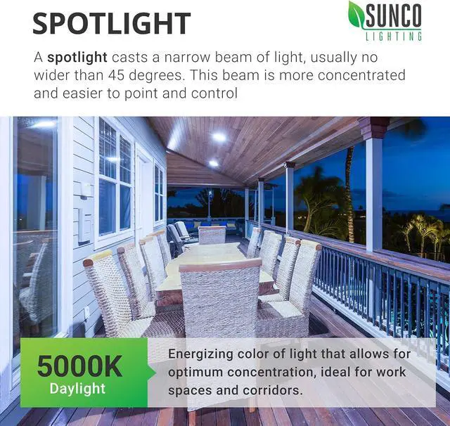 Alt view image 5 of 7 - Sunco Dusk to Dawn Outdoor Flood Light Bulb, Waterproof PAR38, 120W Equivalent 15W, Exterior, Wet-Rated, 5000K Daylight 1250 LM, E26 Base, for Porch Garage Yard, UL 4 Pack