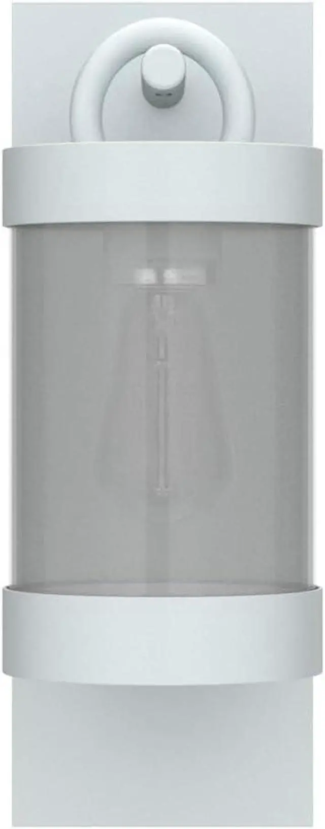 Alt view image 4 of 7 - Porch Light White Dusk to Dawn Outdoor Wall Light, 13in Large Exterior Lighting Fixture for House Garage Front Door, Waterproof Outside Hanging Lamp E26 Wall Mount Lantern (Bulb Not Included)