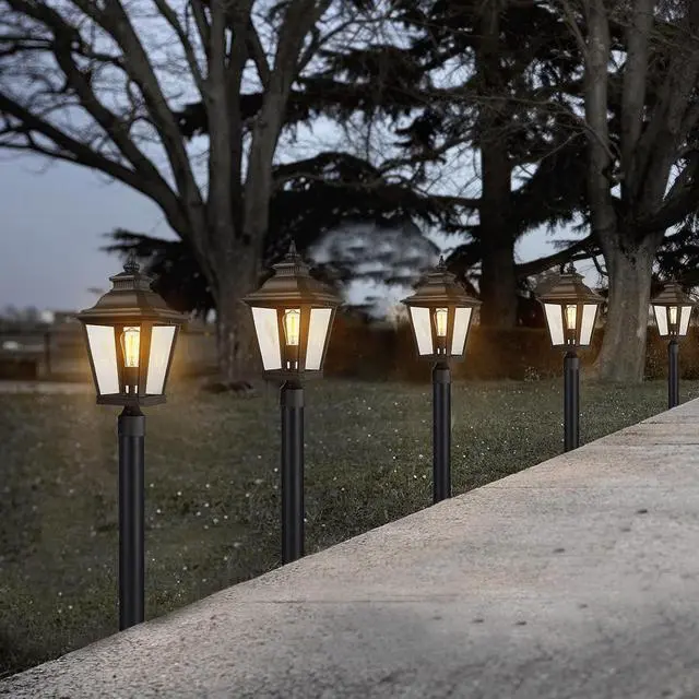 Alt view image 7 of 7 - Large Outdoor Post Light Fixtures 21'' Lamp Post Light Fixture Black Finish Waterproof Anti-Rust Aluminum Pillar Outside Lighting for Walkway, Driveway, Patio, Porch