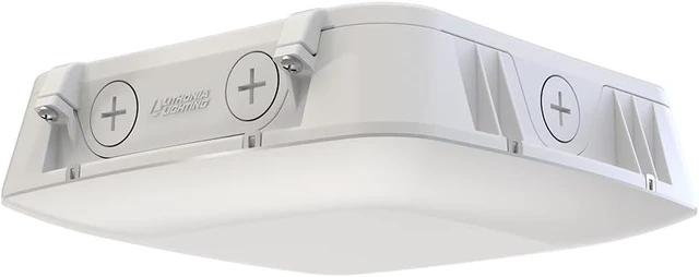 Main image of Lithonia Lighting 10" Square Canopy LED Outdoor Ceiling Light, White