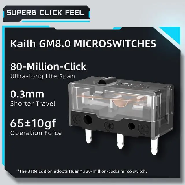 Alt view image 4 of 7 - Machenike Wireless Gaming Mouse,26,000 DPI,PAW3395 Sensor,RGB Backlit,Ergonomic Design,6 Programmable Buttons,Long Battery Life,Ultra-Lightweight,White Gaming Mice Compatible with PC, Mac