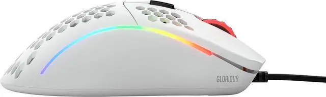 Alt view image 5 of 7 - Glorious Model D Wired Gaming Mouse - 68g Superlight Honeycomb Design, RGB, Ergonomic, Pixart 3360 Sensor, Omron Switches, PTFE Feet, 6 Buttons - Matte White