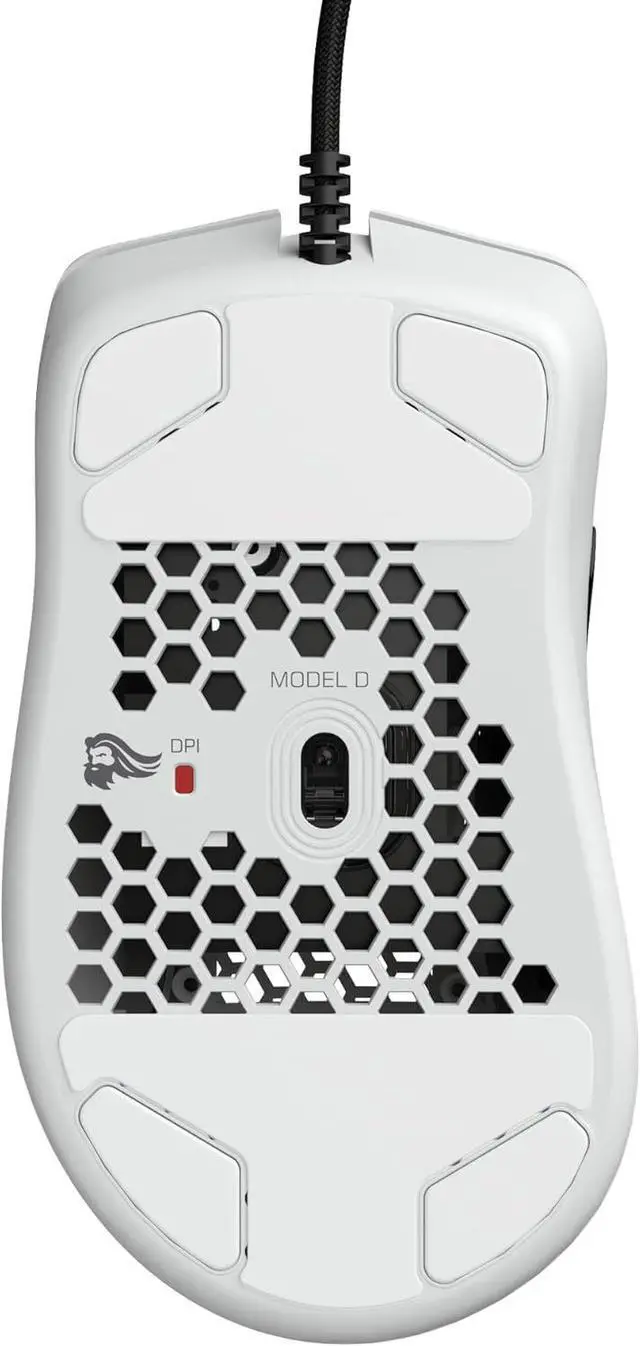 Alt view image 6 of 7 - Glorious Model D Wired Gaming Mouse - 68g Superlight Honeycomb Design, RGB, Ergonomic, Pixart 3360 Sensor, Omron Switches, PTFE Feet, 6 Buttons - Matte White