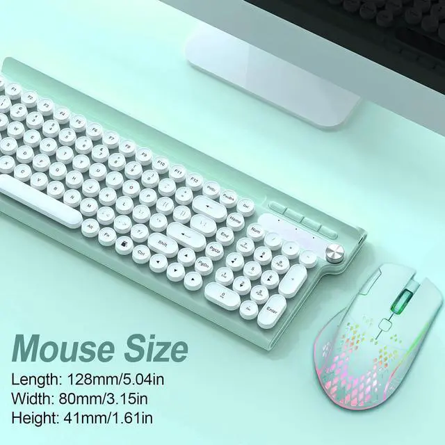 Alt view image 7 of 7 - VEGCOO Wireless Gaming Mouse, C30 Silent Click Wireless Rechargeable Gaming Mouse with Double-Click Key and Colorful LED Lights, 3 Level Adjustable DPI for Gaming and Working (Blue)