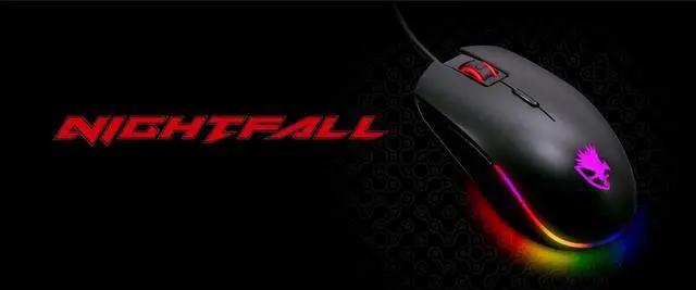 Alt view image 2 of 5 - Nightfall NF24 RGB Backlit Gaming Mouse, Symmetrical Design, 50 Million Click Durability, 8 Programmable Buttons, Dynamic DPI Switching, Customized Color, DPI for Windows PC Gamers (Black)