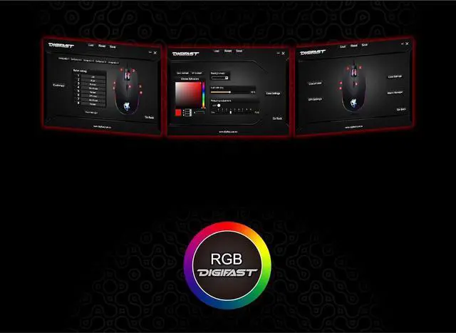 Alt view image 4 of 5 - Nightfall NF24 RGB Backlit Gaming Mouse, Symmetrical Design, 50 Million Click Durability, 8 Programmable Buttons, Dynamic DPI Switching, Customized Color, DPI for Windows PC Gamers (Black)