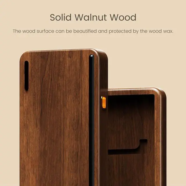 Alt view image 4 of 7 - Akko Mechanical Gaming Keyboard with Walnut Wooden Case, MU01 Mountain Seclusion 65% 68-Key RGB 2.4G Wireless/Bluetooth/Wired Hot-swappable Keyboard with PBT Dye-Sub Keycaps for Mac & Win