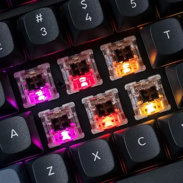 Alt view image 6 of 7 - Keychron V5 Wired Custom Mechanical Keyboard Knob Version, 96% Layout QMK/VIA Programmable with Hot-swappable Keychron K Pro Brown Switch Compatible with Mac Windows Linux Black (Non-Transparent)