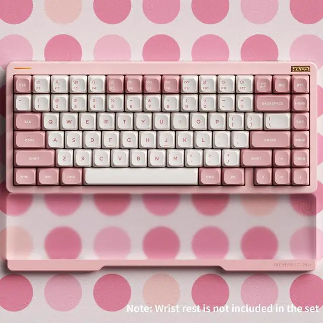 Alt view image 4 of 7 - nuphy Halo75 V2 Mechancial Gaming Kyeboard,75% Wireless Hot Swappable Bluetooth Keyboard,83 Kyes RGB Backlit Keyboard,Support Bluetooth/2.4GHz/USB-C (Pink, Raspberry (46gf))