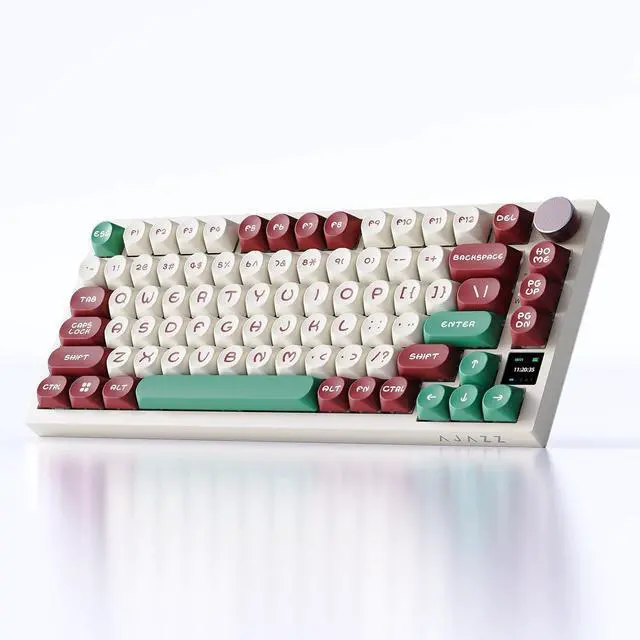 Main image of AJAZZ AK820PRO 75% Hot Swap Gasket Mount Mechanical Keyboard with TFT Display Screen, 4000mAh BT/2.4G/Wired RGB South Facing LED, MOA Profile Keycaps & Knob Control Flying Fish Switch