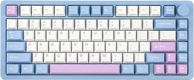 Main image of Blade75 Wireless Aluminum Mechanical Gaming Keyboard, BT5.0/2.4GHz/USB-C Hot Swappable Custom Creamy Keyboard with 4000mAh Battery, Knob, RGB Backlit, NKRO for Win/Mac/Games/Office (Blue)