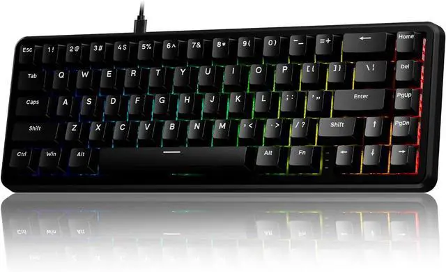 Main image of EWEADN Battle68 60% Gaming Keyboard Wired, Hall Effect Magnetic Switch Keyboard, Rapid Trigger Mode Adjustable Actuation, 8K Hz Polling Rate, PBT Keycaps, RGB Backlit, Arctic Magnetic Switch
