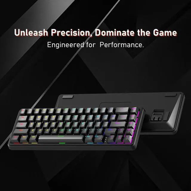 Alt view image 2 of 7 - EWEADN Battle68 60% Gaming Keyboard Wired, Hall Effect Magnetic Switch Keyboard, Rapid Trigger Mode Adjustable Actuation, 8K Hz Polling Rate, PBT Keycaps, RGB Backlit, Arctic Magnetic Switch