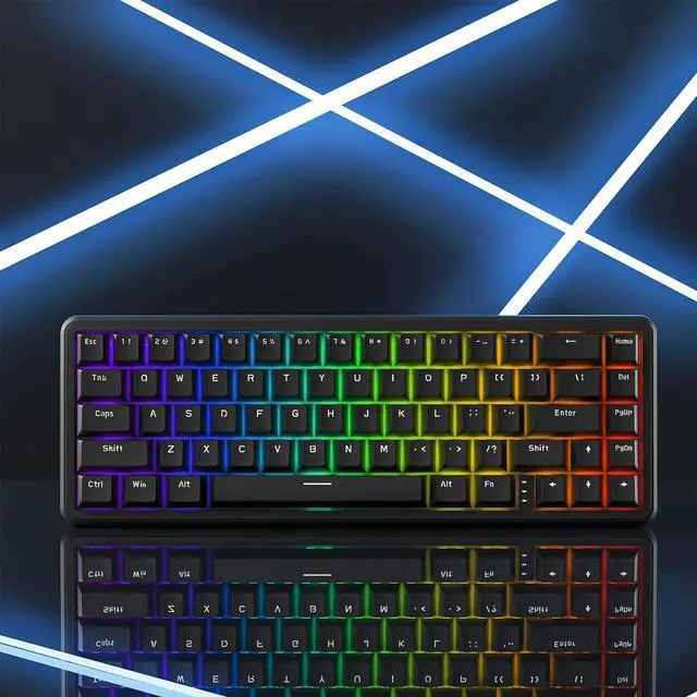 Alt view image 7 of 7 - EWEADN Battle68 60% Gaming Keyboard Wired, Hall Effect Magnetic Switch Keyboard, Rapid Trigger Mode Adjustable Actuation, 8K Hz Polling Rate, PBT Keycaps, RGB Backlit, Arctic Magnetic Switch
