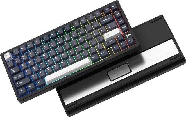 Main image of Womier RD75 Pro 75% Wireless Gaming Keyboard, Quick Release Aluminum Keyboard, QMK/VIA Tri-Mode Mechanical Key Board Custom Hot Swappable with RGB Creamy for Windows/Mac/PC (Black)