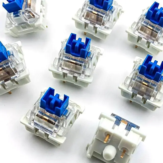 Alt view image 3 of 6 - Outemu(Gaote) Blue Switches for MX Mechanical Gaming Keyboard,3-Pin 50gf Clicky/RGB/DIY Replaceable/Dustproof Switches(Blue,108pcs)