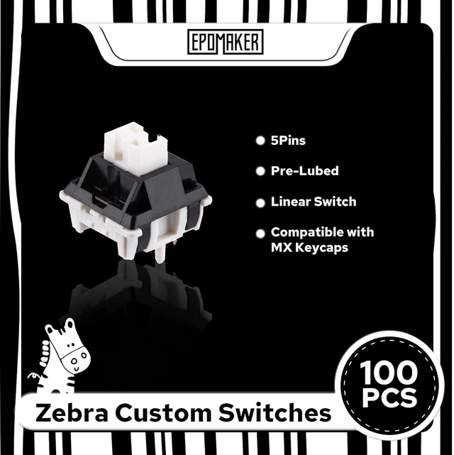 Alt view image 7 of 7 - Galaxy100 QMK/VIA Wireless Gaming Keyboard Wisteria Linear Switch+100 PCS Zebra 40gf Linear Mechanical Keyboard Switches