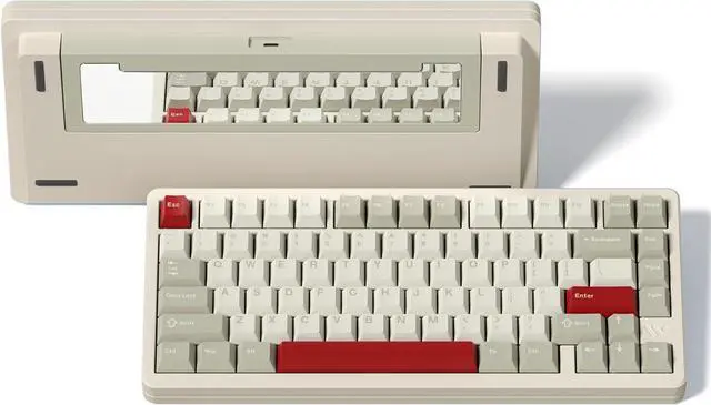 Main image of Womier SK75 75% Keyboard with Full Aluminum Wireless Mechanical Gaming Keyboard, VIA Custom Pre-lubed POM Switches RGB Creamy Gaming Key Board, 3-Modes Gasket Hot Swappable, White-1